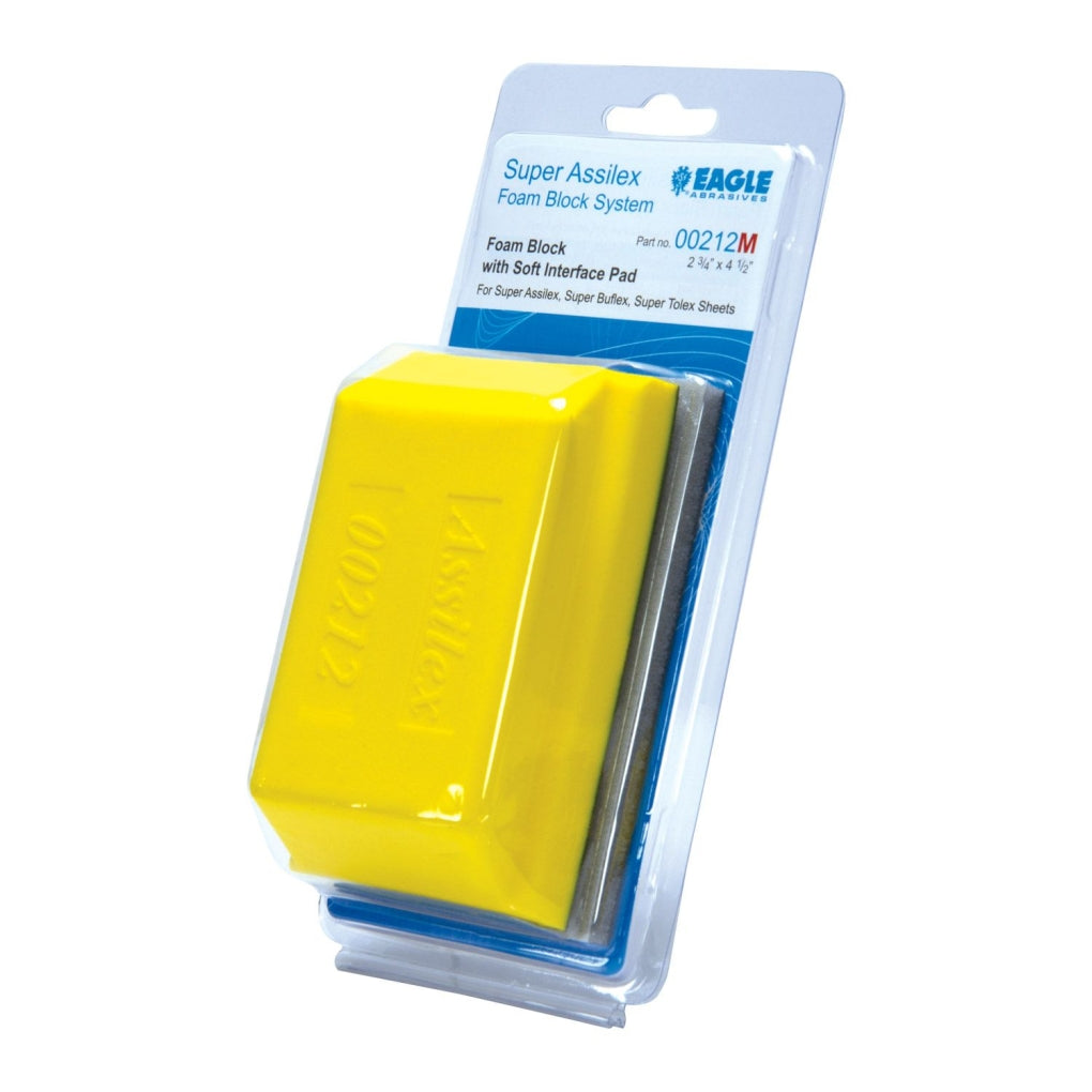 Eagle Abrasives|00212M|Hand Sanding Block with Micro Hook Interface Pad, Super-Tack Attachment