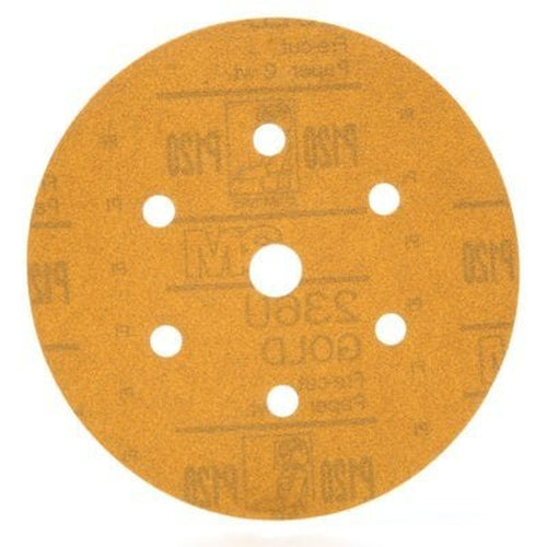 3M - 01081 - Hookit Gold Disc Dust Free 236U, 6 in, P120C, 100/box
