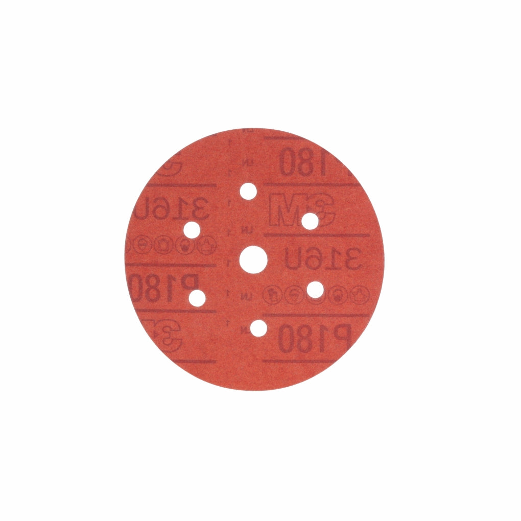 3M - 01143 - Red Abrasive Hookit Disc Dust Free, 6 in, P180