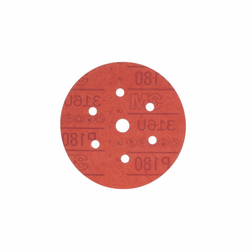 3M - 01143 - Red Abrasive Hookit Disc Dust Free, 6 in, P180