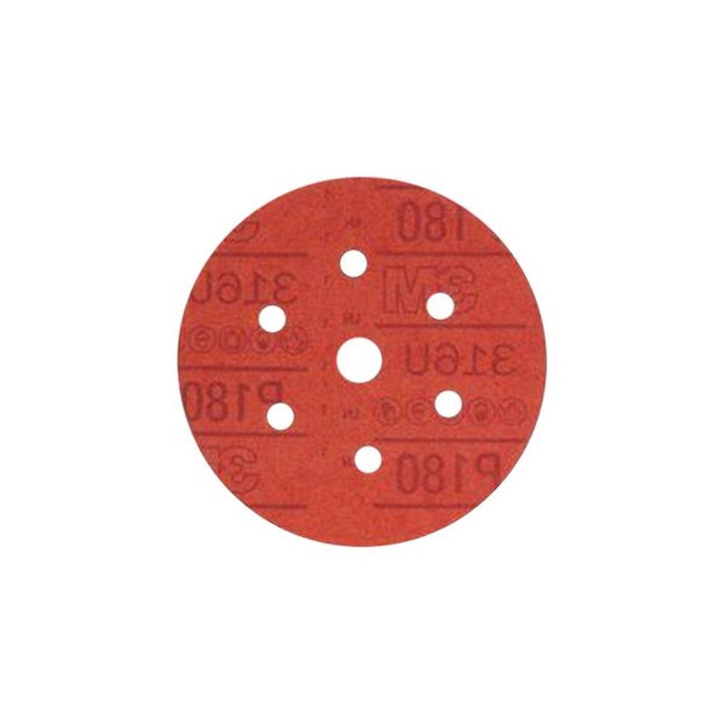 3M - 01143 - Red Abrasive Hookit Disc Dust Free, 6 in, P180