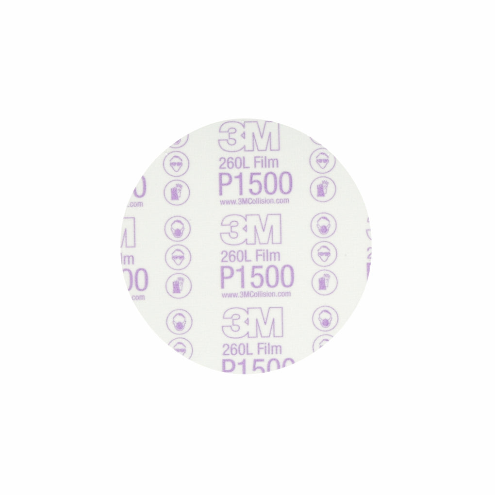 3M - 01184 - Red Abrasive Hookit Film Disc, 6 in, P1500