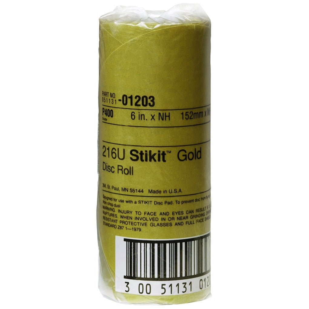 3M - 01203 - Stikit Gold Disc Roll, 6 in, P400A