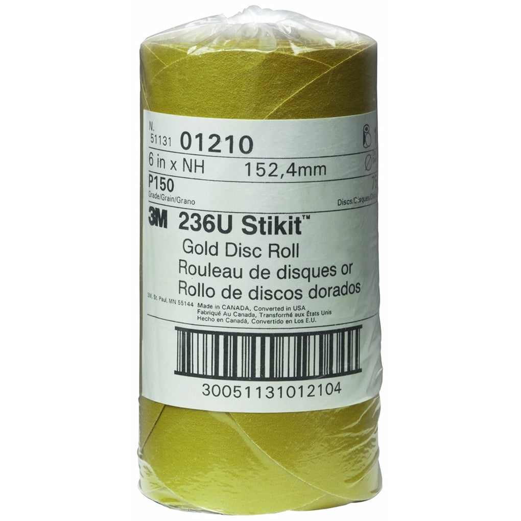 3M - 01210 - Stikit Gold Disc Roll, 6 in, P150A