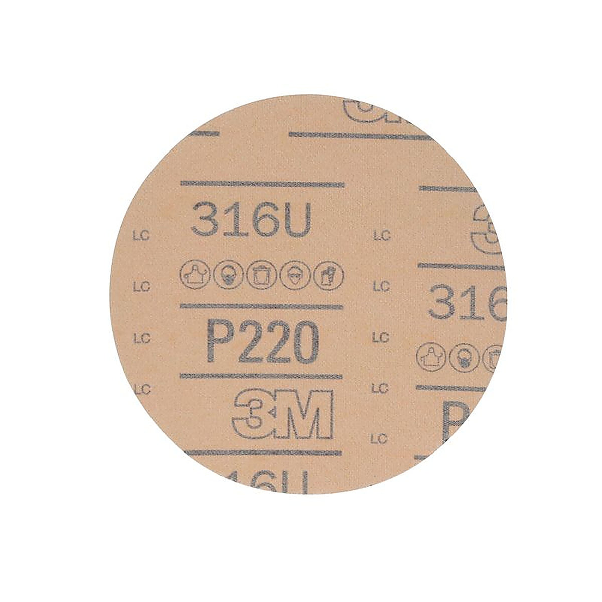 3M - 01221 - Red Abrasive Hookit Disc, 6 in, P220