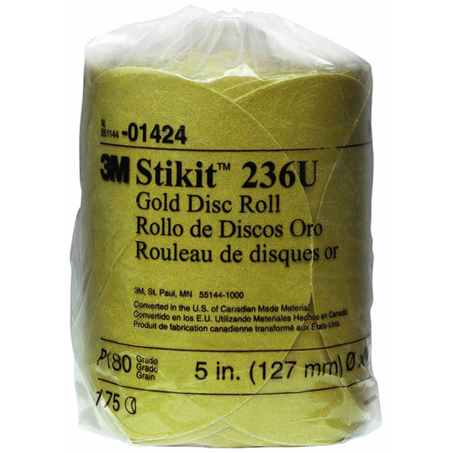 3M - 01424 - Stikit Gold Disc Roll, 5 in, P180A
