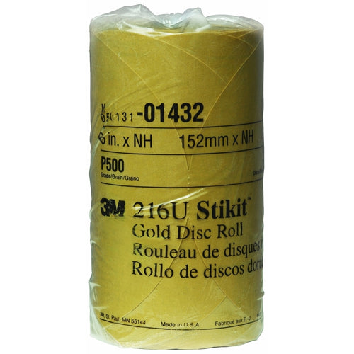 3M - 01432 - Stikit Gold Disc Roll, 216U, 6 in, P500A