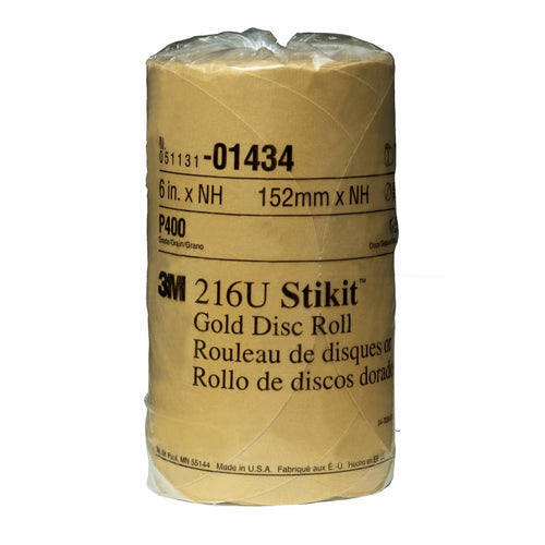 3M - 01434 - Stikit Gold Disc Roll, 216U, 6 in, P400A