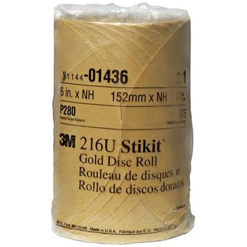 3M - 01436 - Stikit Gold Disc Roll, 216U, 6 in, P280A
