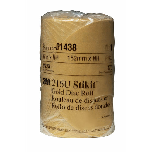 3M - 01438 - Stikit Gold Disc Roll, 216U, 6 in, P220A