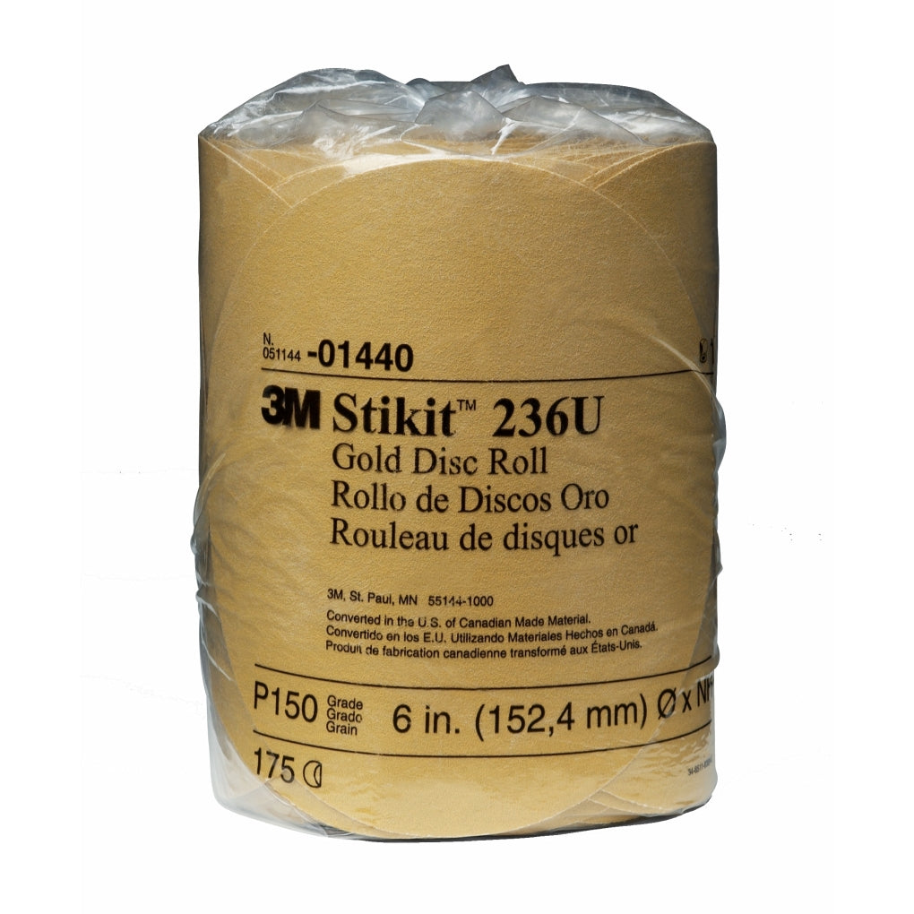 3M - 01440 - Stikit Gold Disc Roll, 236U, 6 in, P150A