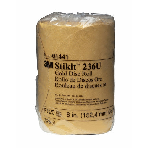 3M - 01441 - Stikit Gold Disc Roll, 236U, 6 in, P120A