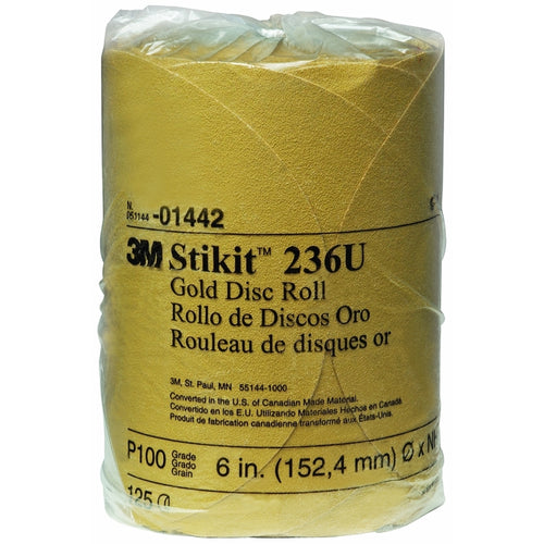 3M - 01442 - Stikit Gold Disc Roll, 236U, 6 in, P100A, 125/roll - 60010021297
