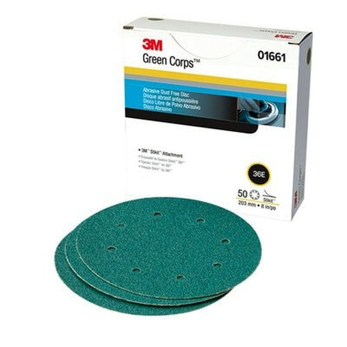 3M - 01661 - Green Corps Stikit Production Disc Dust Free, 8 in, 36E