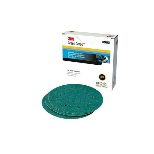 3M - 01661 - Green Corps Stikit Production Disc Dust Free, 8 in, 36E