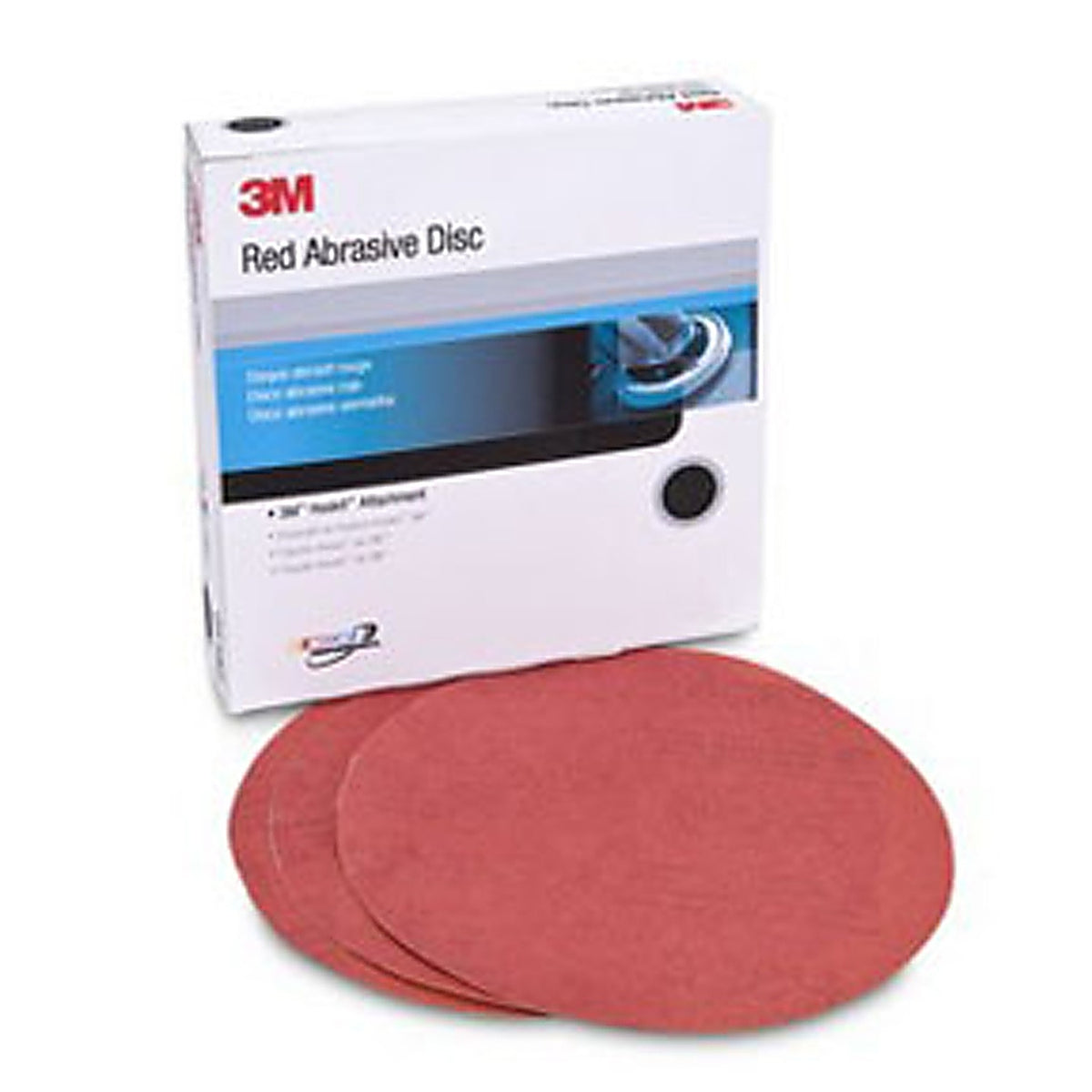 3M - 01677 - Red Abrasive Hookit Disc, 8 in, P80, 25/box - 60455053342