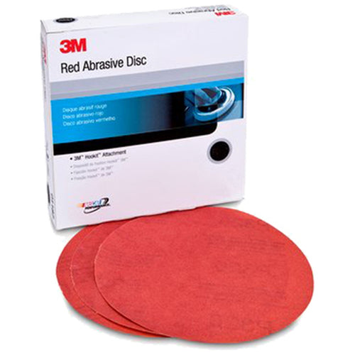 3M - 01678 - Red Abrasive Hookit Disc, 8 in, 40, 25/box - 60455053359