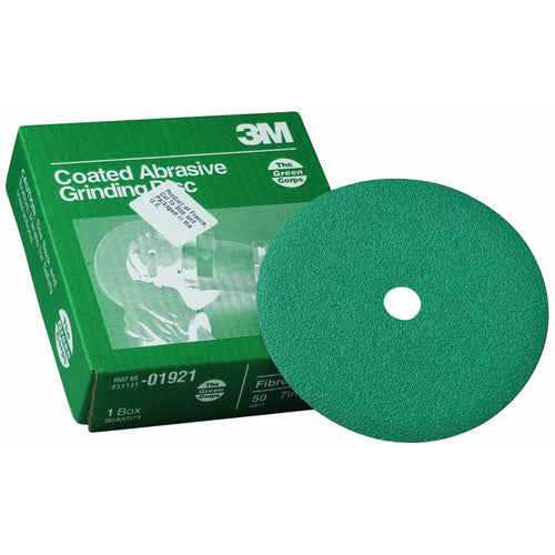 3M - 01921 - Green Corps Fibre Disc, 7 in x 7/8 in, 50G