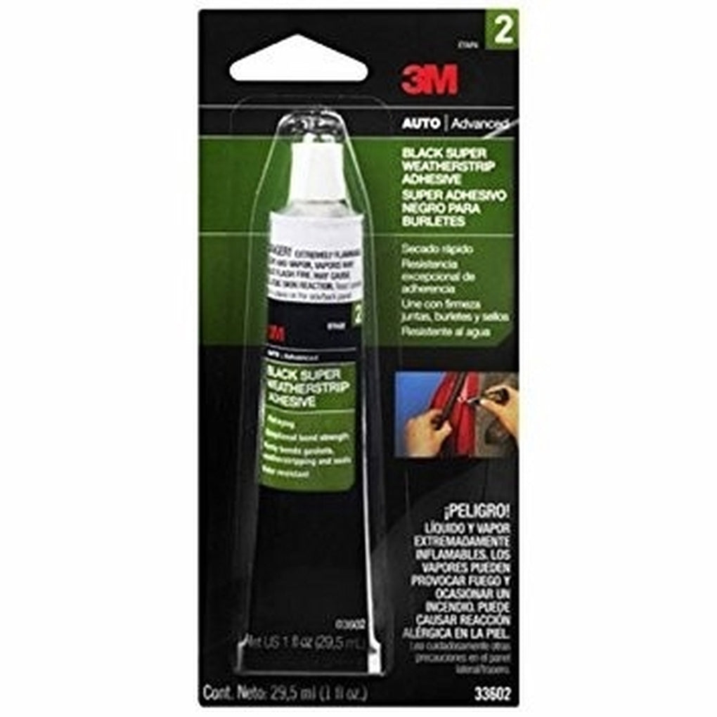 3M - 03602 - Black Super Weatherstrip Adhesive, 29.5 ml (1 US fl oz) Tube
