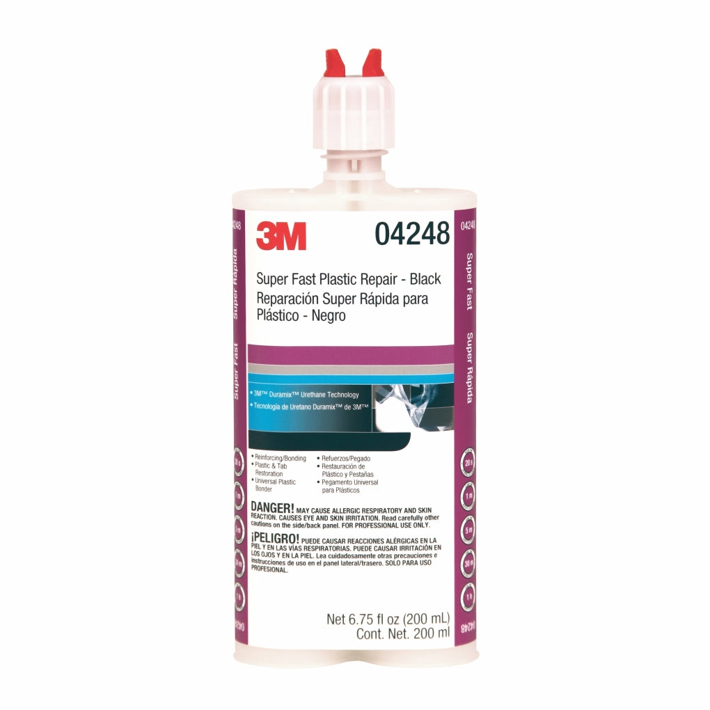 3M - 04248 - Super-Fast Repair Adhesive - Black, 200 mL, - 60455070676