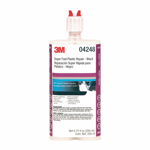 3M - 04248 - Super-Fast Repair Adhesive - Black, 200 mL, - 60455070676