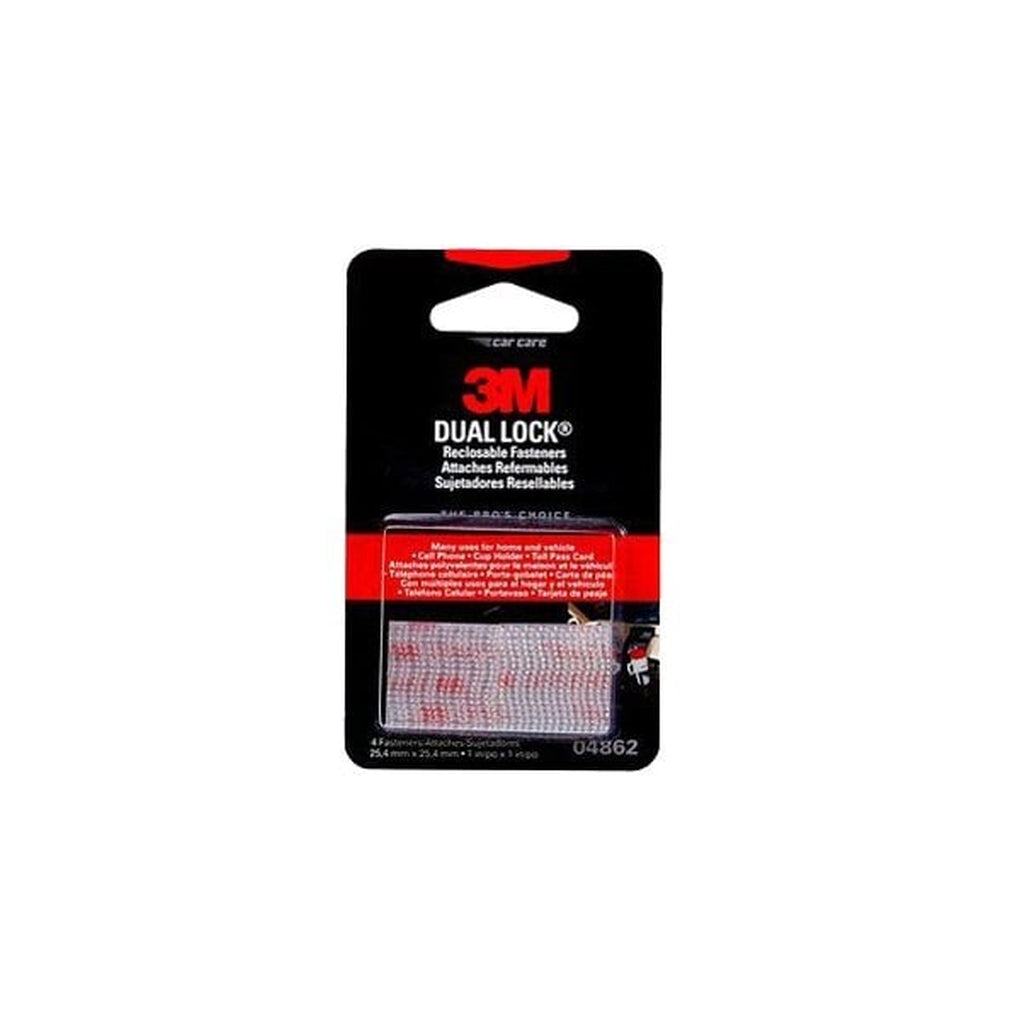 3M - 04862 - Dual Lock Reclosable Fasteners, 1 in x 1 in, Clear