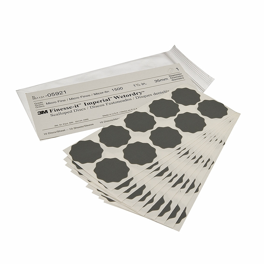 3M - 05921 - Finesse-it Imperial Wetordry Scallop Disc, 1 3/8 in, 1500A