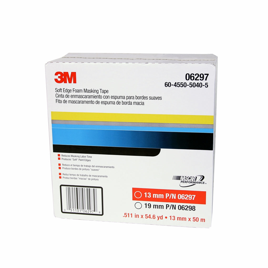 3M - 06297 - Soft Edge Foam Masking Tape, 13 mm width