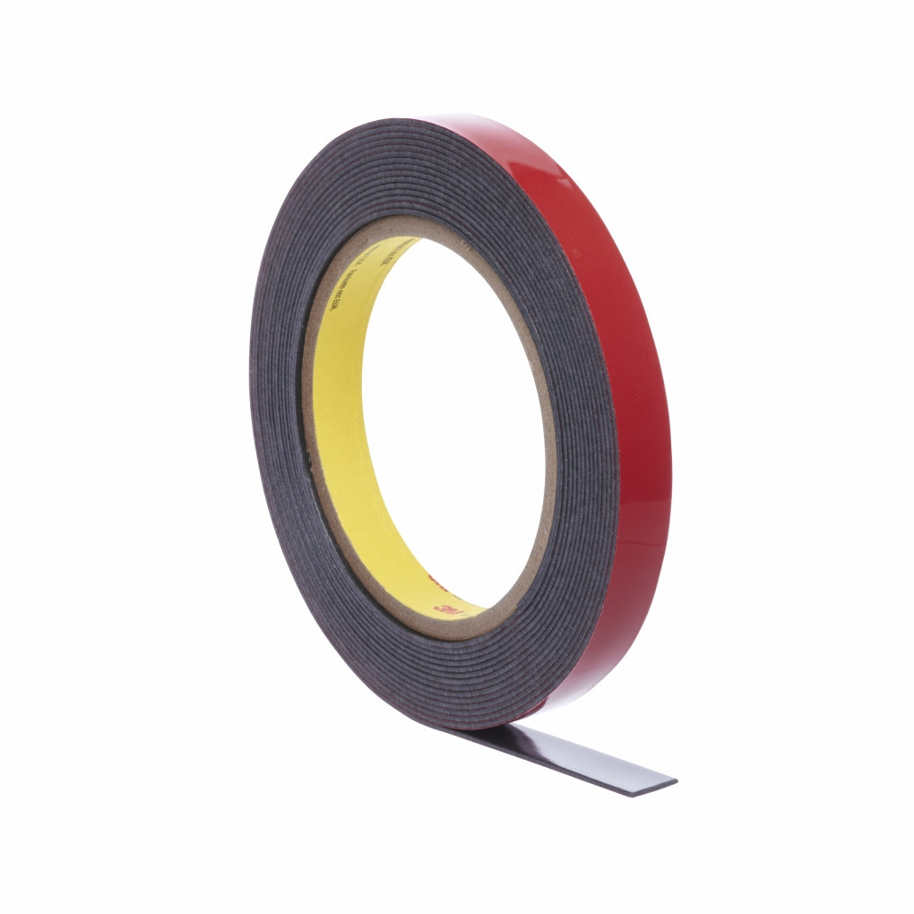 3M - 06388 - Automotive Acrylic Plus Premium Attachment Tape, Black, 1.12 mm, 1/2 in x 20 yd - 75347085898