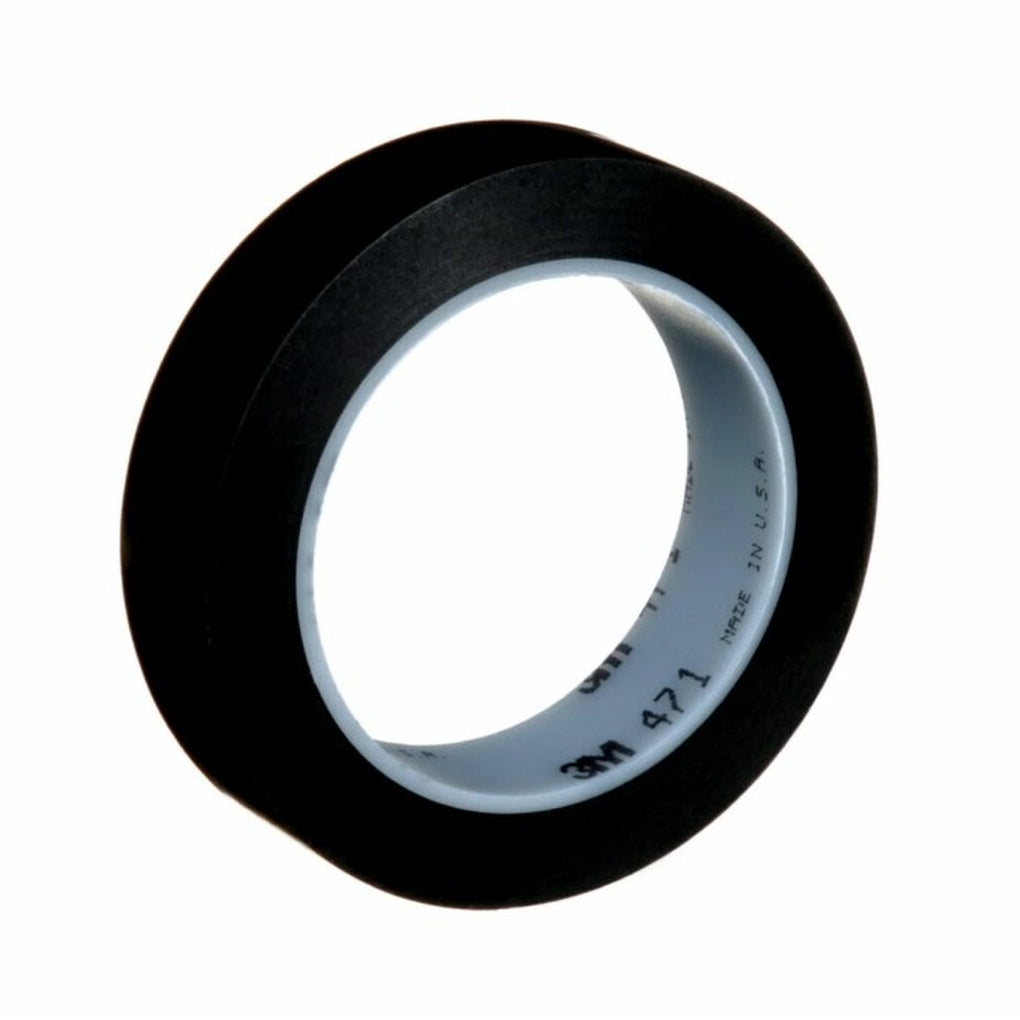 3M - 06415 - 471 Vinyl Tape Black, 1 in x 36 yd - 70500010288