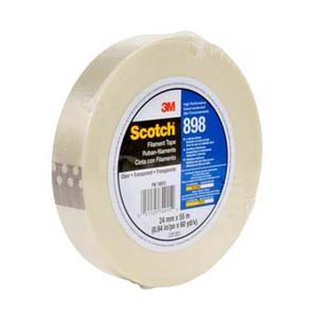 3M - 06897 - Scotch Filament Tape 898 Clear, 18 mm x 55 m - 70006788049