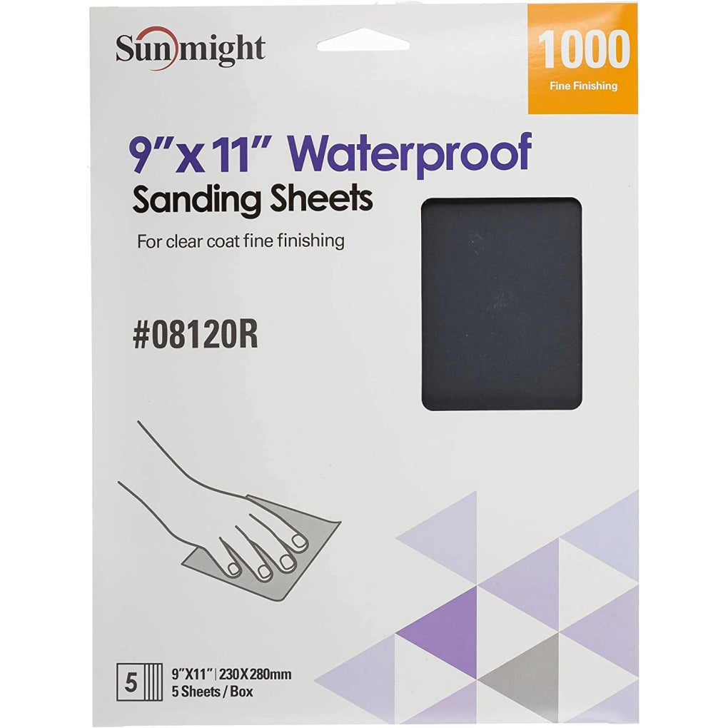 Sunmight - 08120R - 9 IN. X 11 IN. Waterproof Sheets Grit 1000 - 5/Pack