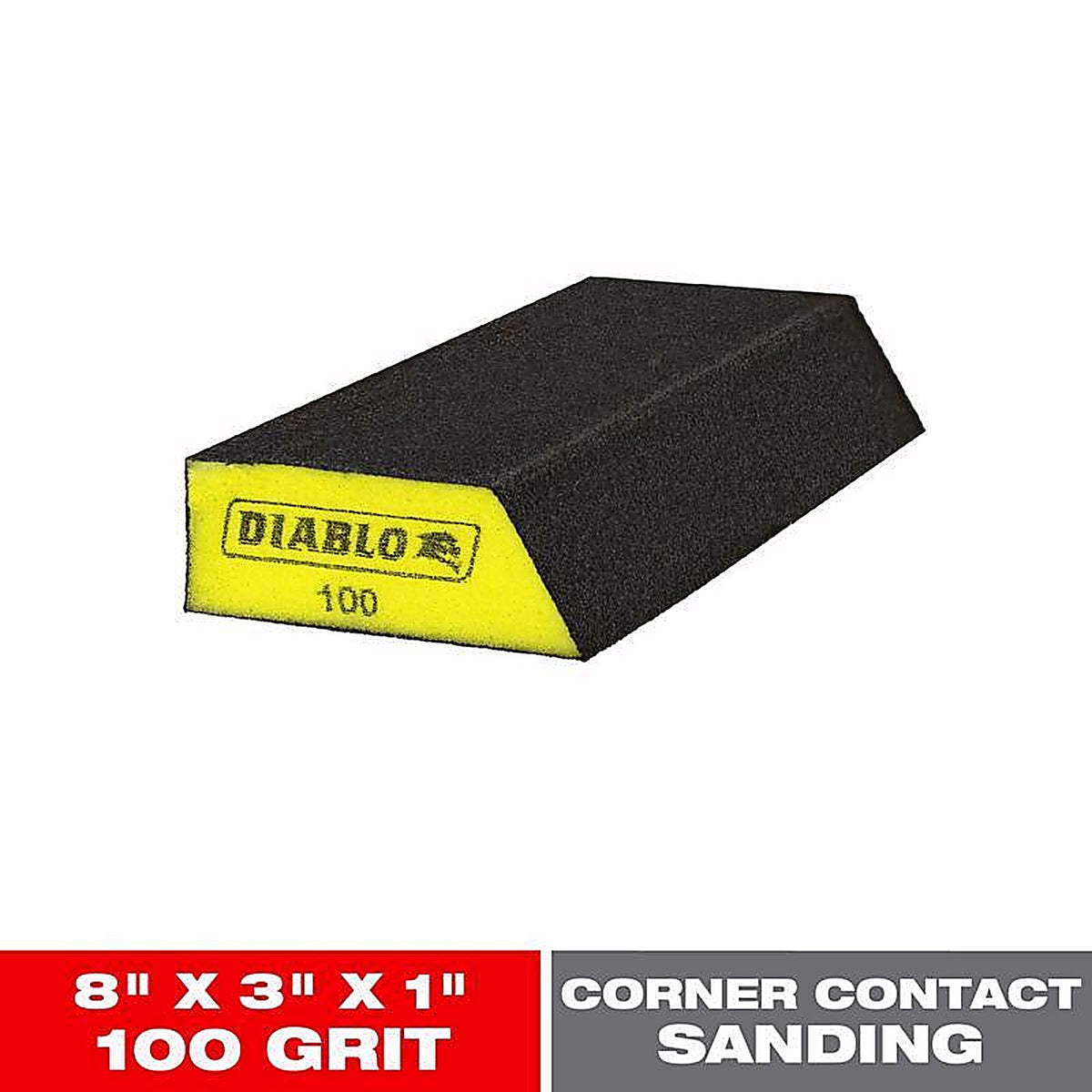 Diablo - DFBANGBFIN01G - 8 in. L X 3 in. W X 1 in. T 100 Grit Fine Angled Sanding Sponge