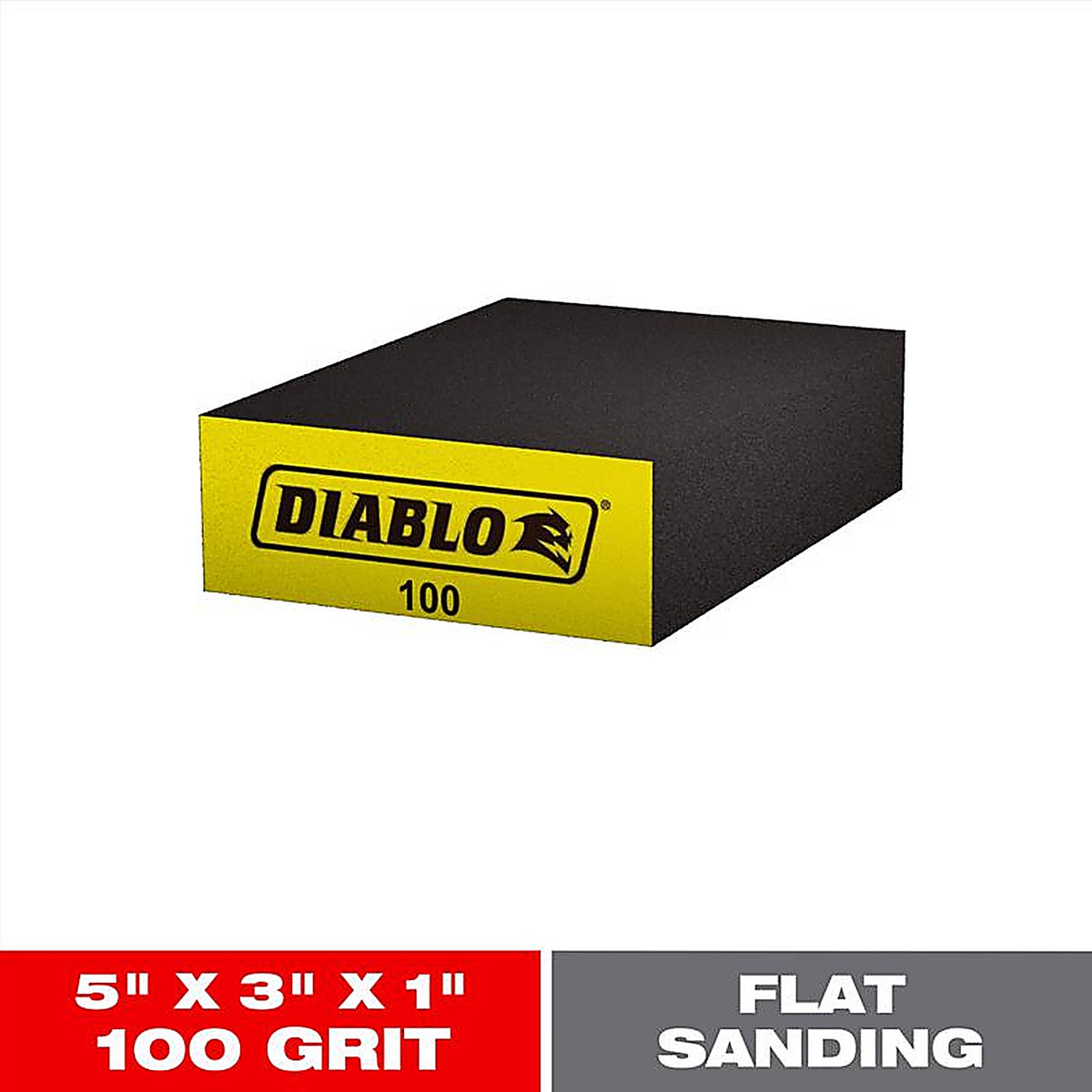 Diablo - DFBLBLOFIN01G - 5 in. L X 3 in. W X 1 in. T 100 Grit Fine Flat Surface Sanding Sponge