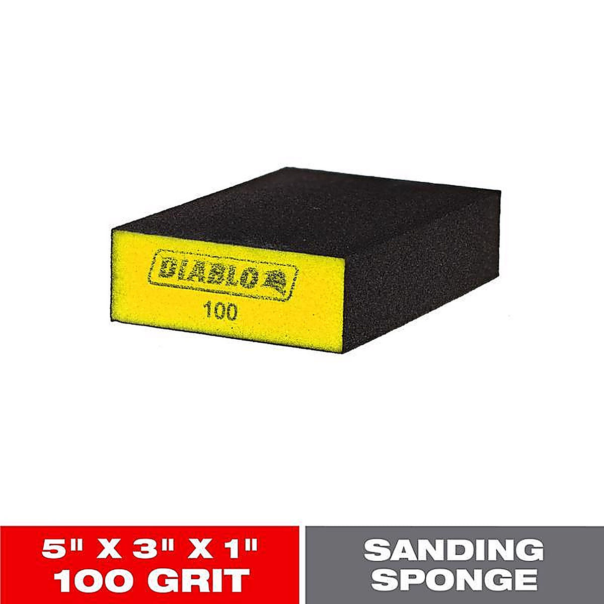 Diablo - DFBLBLOFIN04G - 5 in. L X 3 in. W X 1 in. T 100 Grit Fine Flat Surface Sanding Sponge