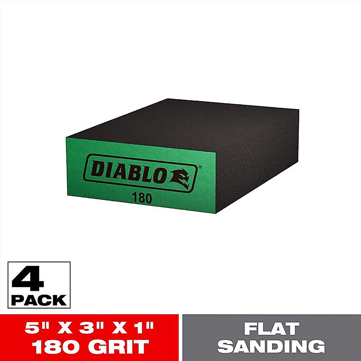Diablo - DFBLBLOSFN04G - 5 in. L X 3 in. W X 1 in. T 180 Grit Ultra Fine Flat Surface Sanding Sponge