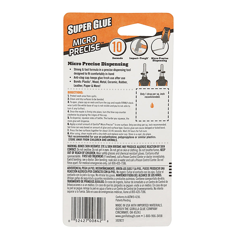 Gorilla - 6770002 - High Strength All Purpose Super Glue 0.19 oz