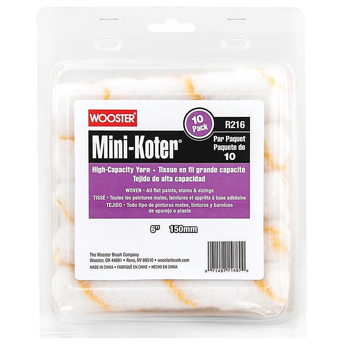 Wooster - R116-6 - Mini-Koter Yarn 6 in. W Mini Paint Roller Cover 10 pk