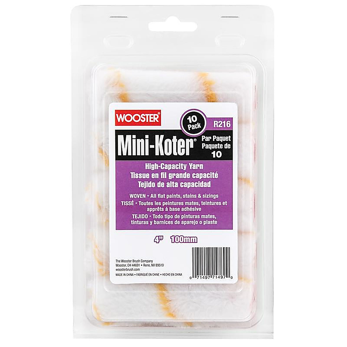 Wooster - R116-4 - Mini-Koter Yarn 4 in. W Mini Paint Roller Cover 10 pk