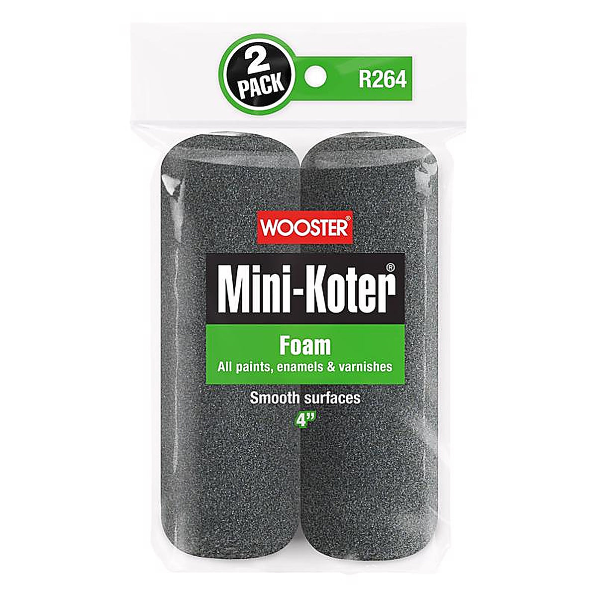 Wooster - R264-4 - Mini-Koter Foam 4 in. W Mini Paint Roller Cover 2 pk
