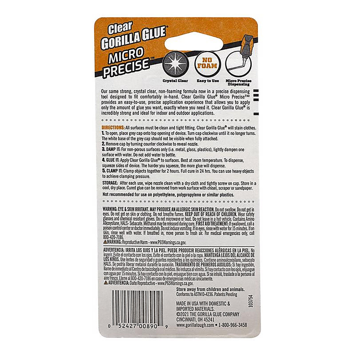 Gorilla - 103616 - Micro Precise High Strength Hybrid Adhesive Glue 5 gm