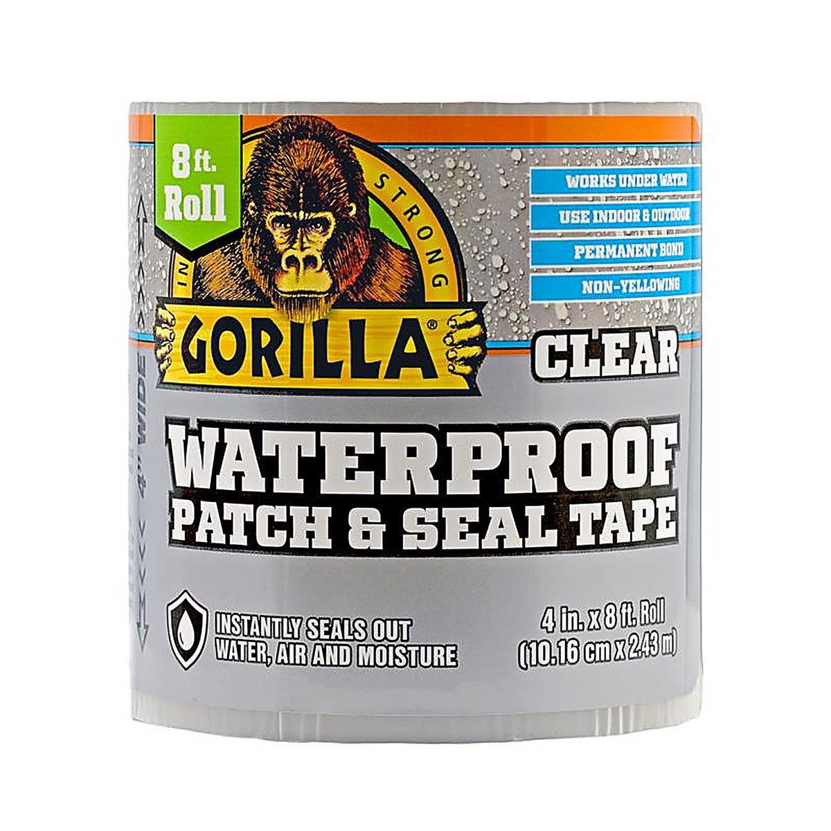 Gorilla - 107261 - 4 in. W X 8 ft. L Clear Waterproof Repair Tape