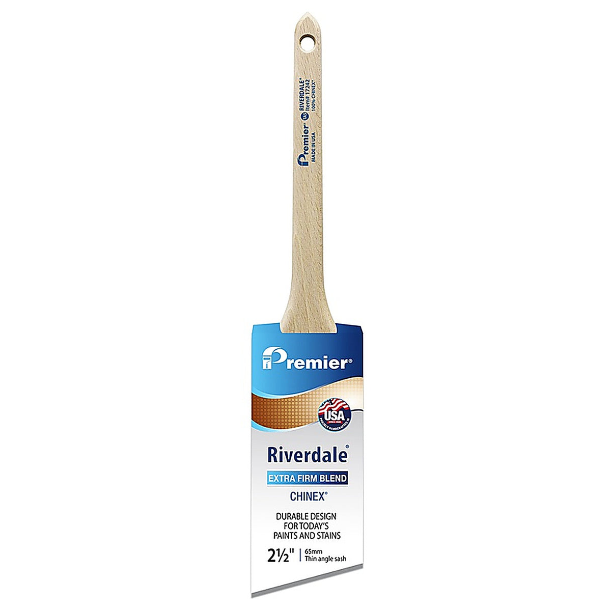 Premier - 17242 - Riverdale 2-1/2 in. Extra Stiff Thin Angle Sash Paint Brush