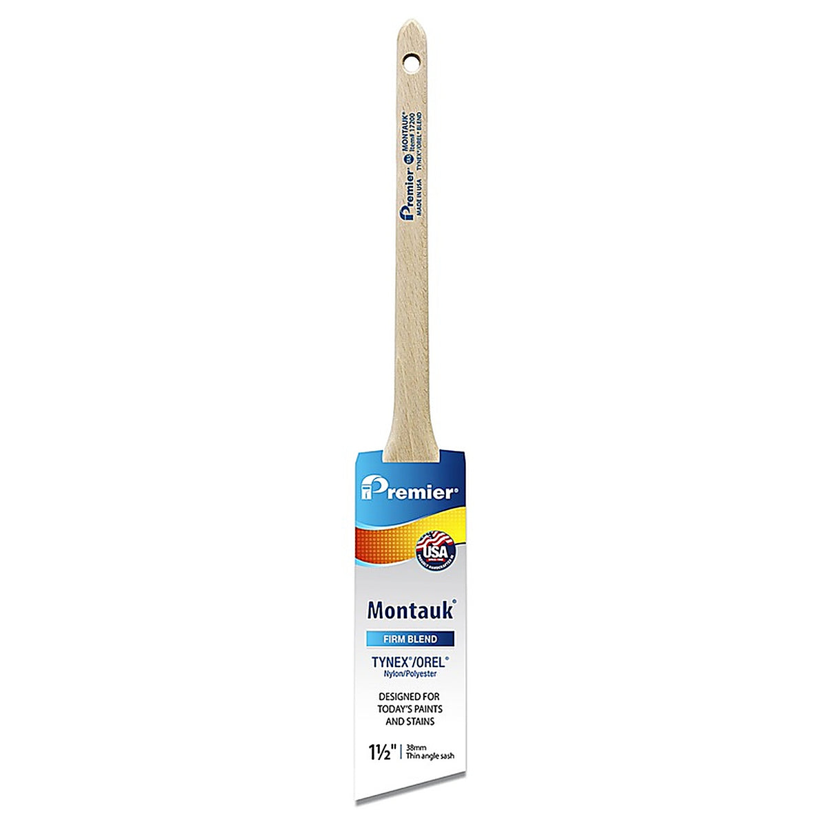 Premier - 17200 - Montauk 1-1/2 in. Firm Thin Angle Sash Paint Brush