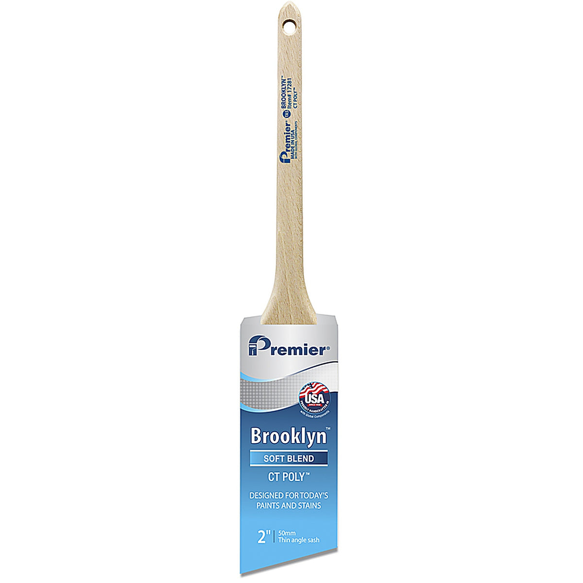 Premier - 17281 - Brooklyn 2 in. Soft Thin Angle Paint Brush