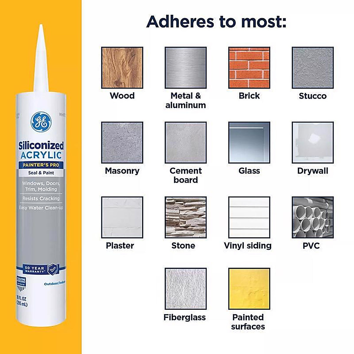 GE - 2733636 - Painter's Pro Clear Acrylic Latex Painter's Caulk Sealant 10.1 oz