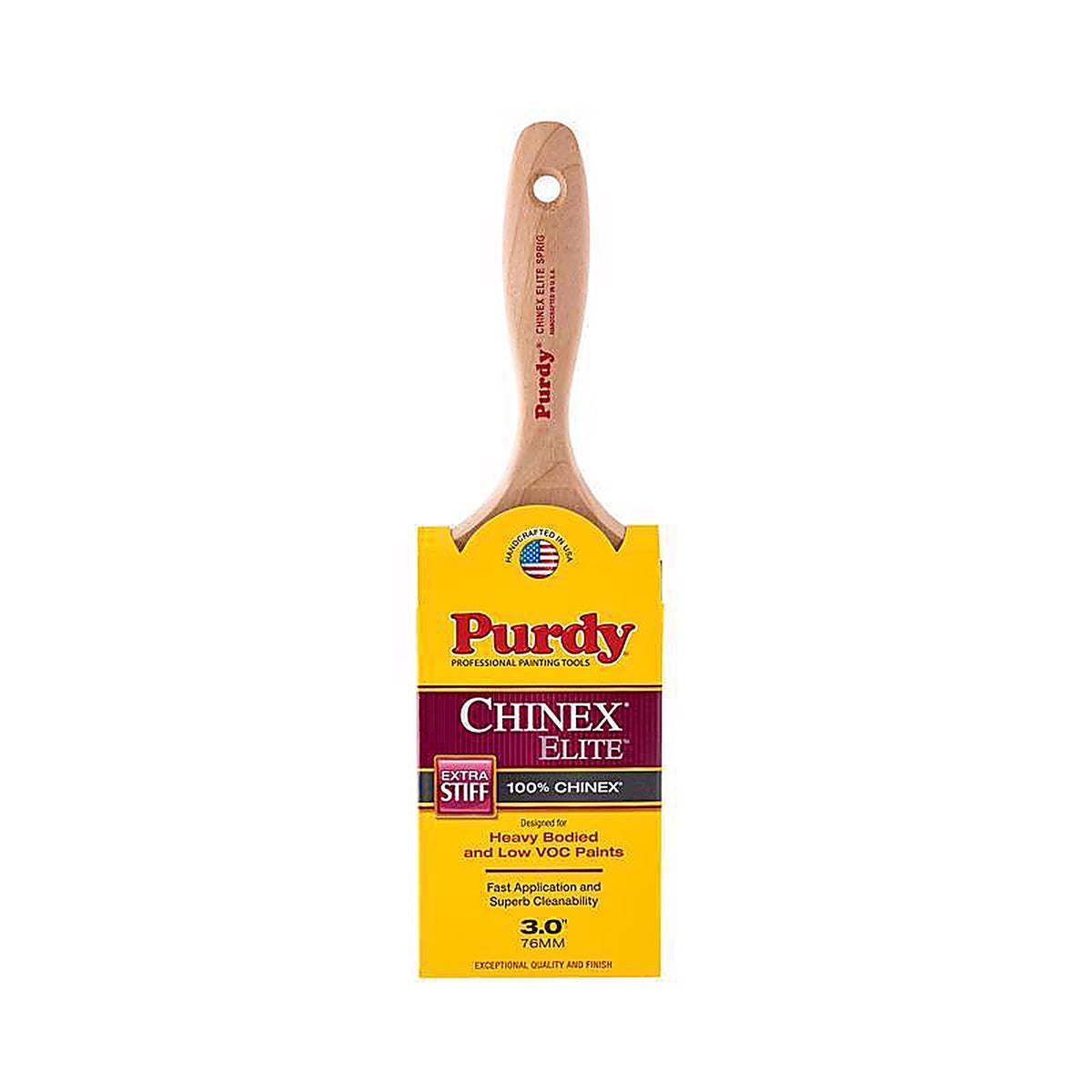 Purdy - 144580930 - Chinex Elite Sprig 3 in. Extra Stiff Flat Paint Brush