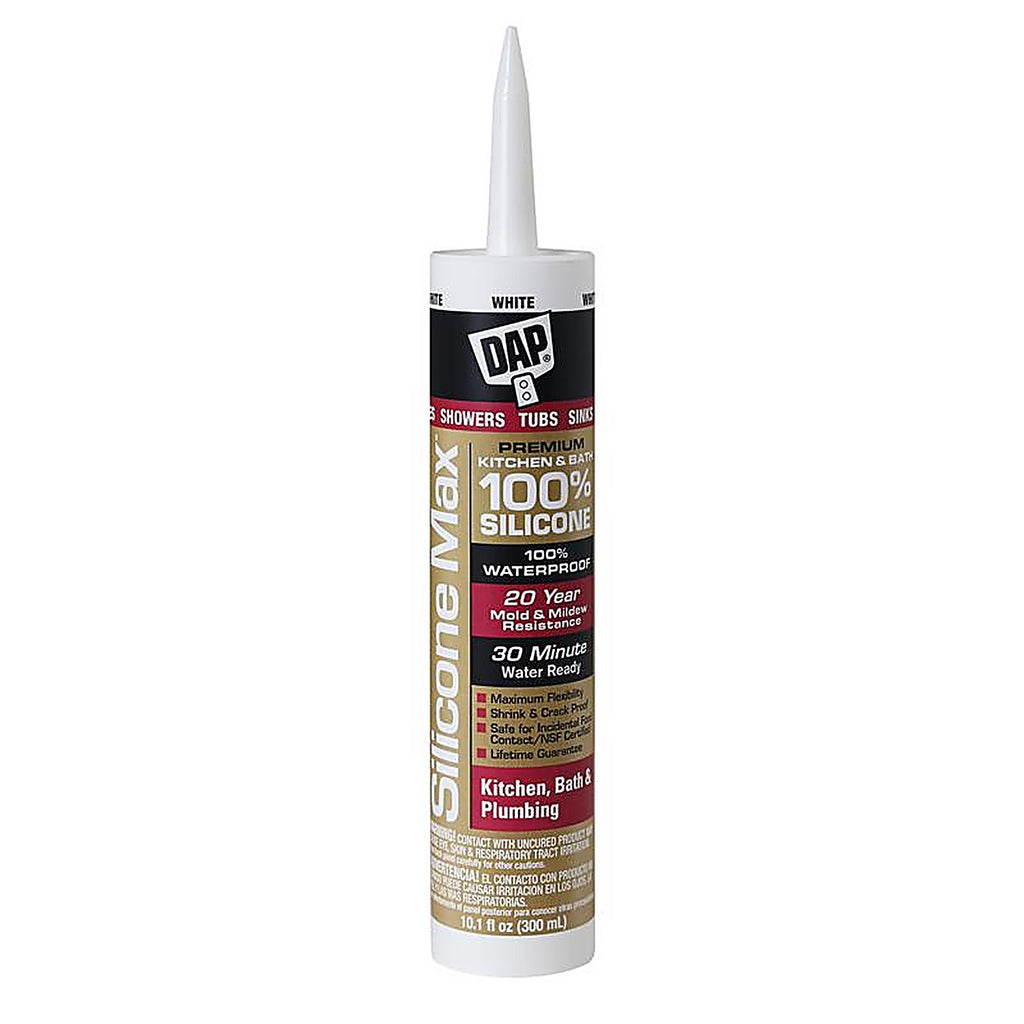 DAP - 7079808667 - Silicone Max White Silicone Kitchen and Bath Sealant 10.1 oz