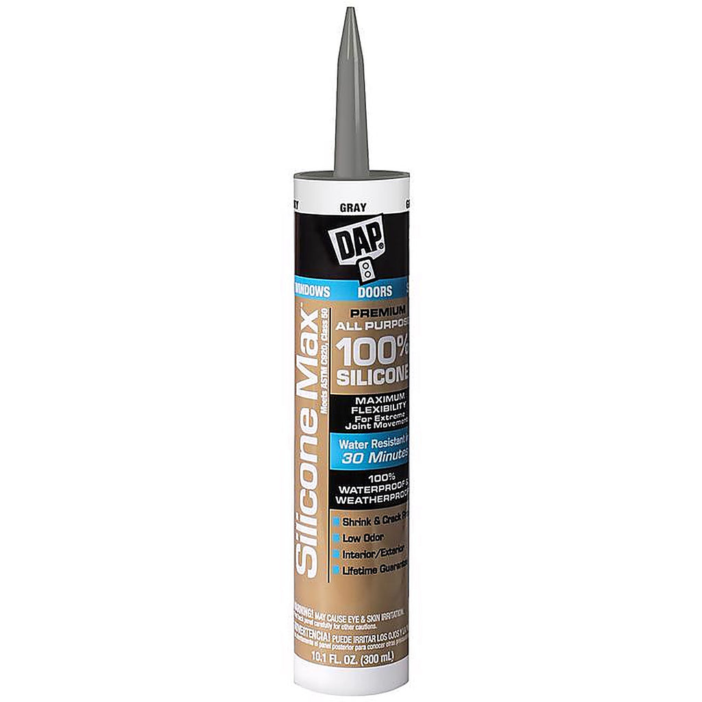 DAP - 7079808787 - Silicone Max Gray Silicone All Purpose Sealant 10.1 oz