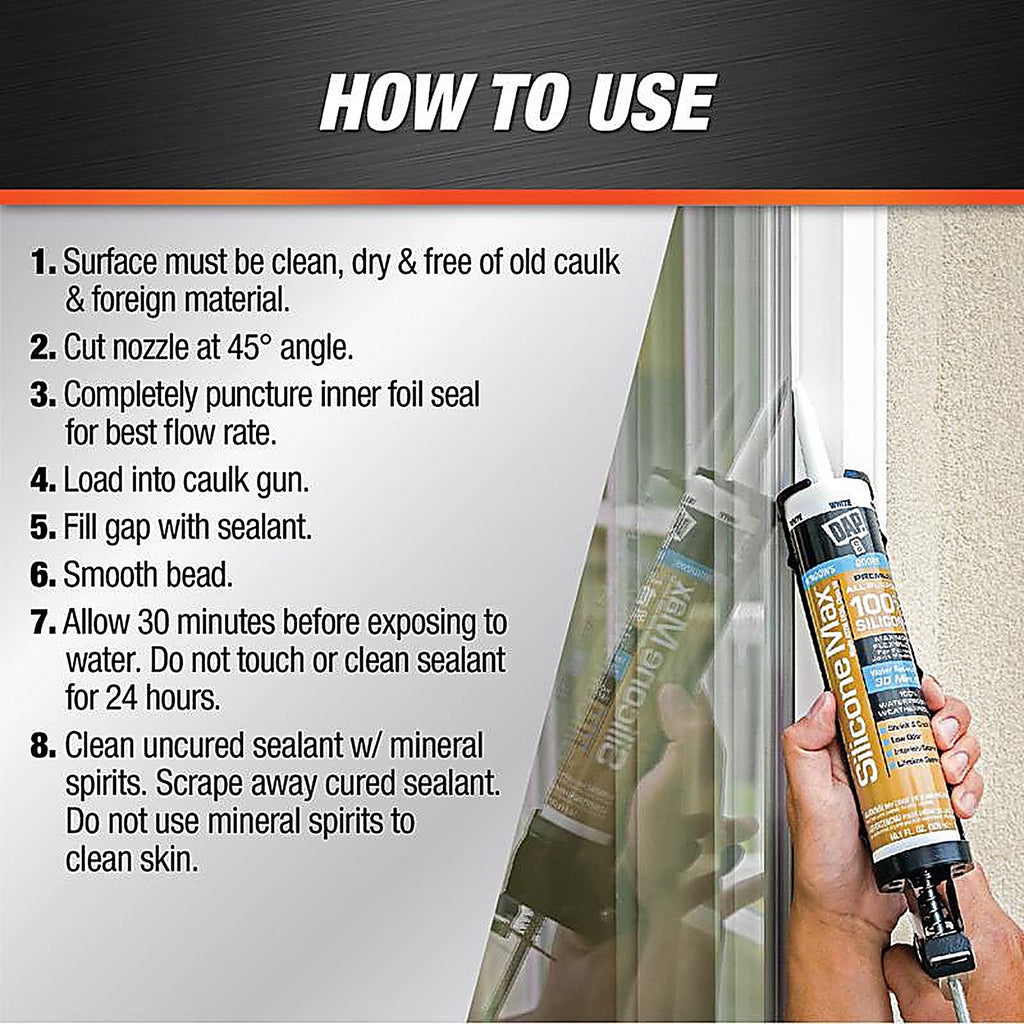 DAP - 7079808787 - Silicone Max Gray Silicone All Purpose Sealant 10.1 oz